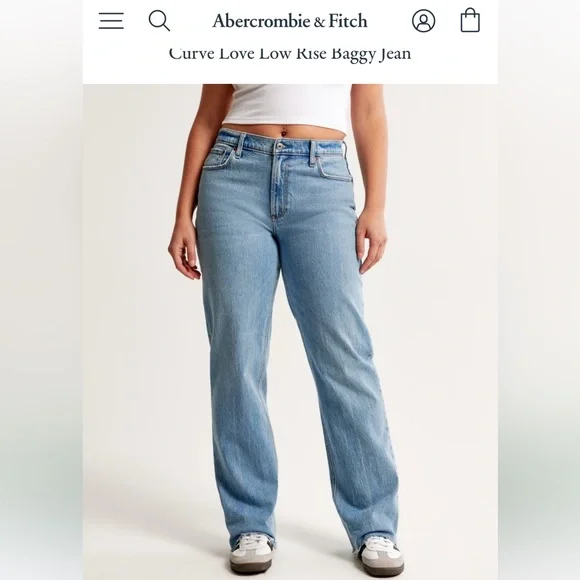 Abercrombie and Fitch Low Rise Baggy Jeans - Picture 2 of 3